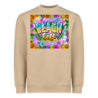 Mushroom Beach Life Heavyweight Sweatshirt - CowhideDigitalArt