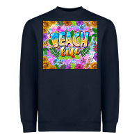 Navy Beach Life Heavyweight Sweatshirt - CowhideDigitalArt