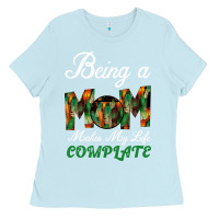 Baby Blue Being A Mom Makes My Life Complete For dark Ladies Tee - Bettercallsaul