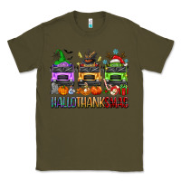 Army Green hallothanksmas school bus Classic Tee - texasbilliewilder