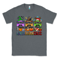 Charcoal Heather hallothanksmas school bus Classic Tee - texasbilliewilder