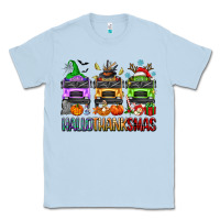Dusty Blue hallothanksmas school bus Classic Tee - texasbilliewilder