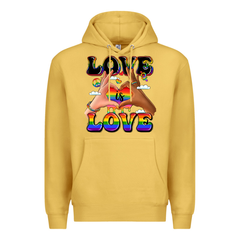 Love Is Love Lgbtq Pride Hands Premium Hoodie by LillyAllenDesigns | Teevron