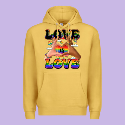 Love Is Love Lgbtq Pride Hands Premium Hoodie Designed By Lillyallendesigns