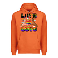 Carrot love is love lgbtq pride hands Premium Hoodie - LillyAllenDesigns