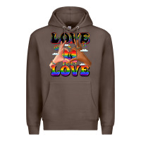 Coffee love is love lgbtq pride hands Premium Hoodie - LillyAllenDesigns