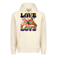 Sandshell love is love lgbtq pride hands Premium Hoodie - LillyAllenDesigns