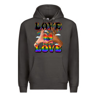 Smoke love is love lgbtq pride hands Premium Hoodie - LillyAllenDesigns