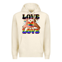 Tofu love is love lgbtq pride hands Premium Hoodie - LillyAllenDesigns