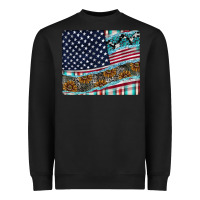 Black American Flag Mouse Pad Heavyweight Sweatshirt - CowhideDigitalArt