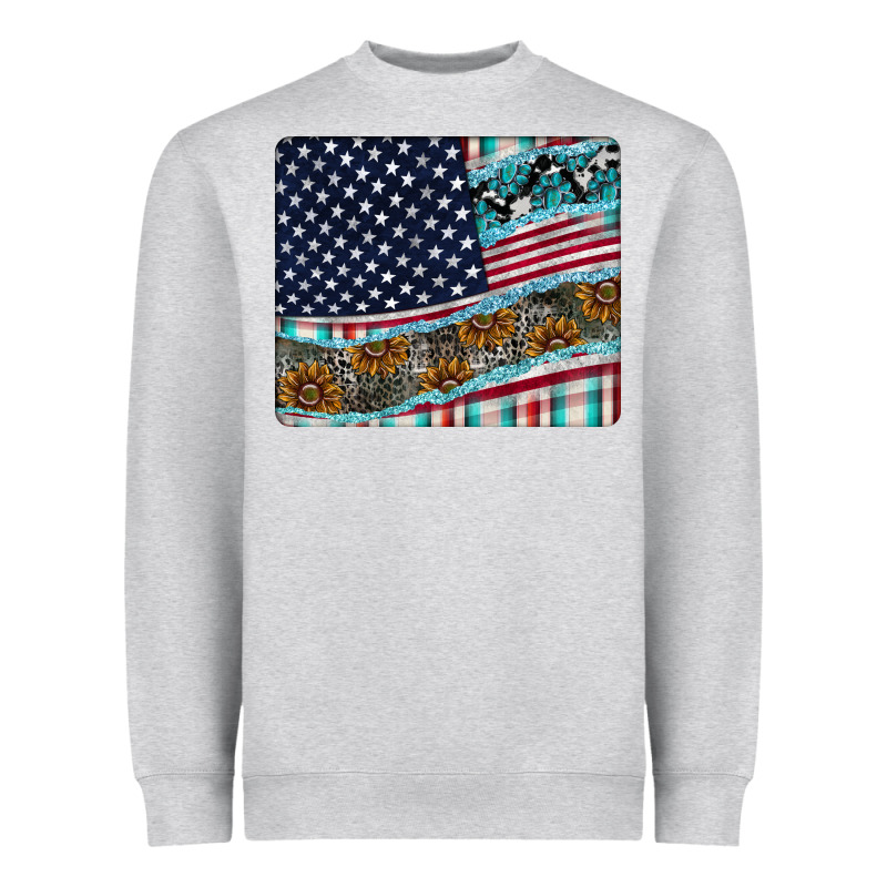 American Flag Mouse Pad Heavyweight Sweatshirt by CowhideDigitalArt | Teevron