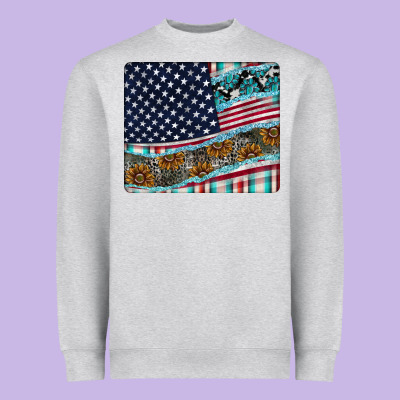 American Flag Mouse Pad Heavyweight Sweatshirt Designed By Cowhidedigitalart