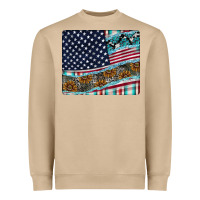 Mushroom American Flag Mouse Pad Heavyweight Sweatshirt - CowhideDigitalArt