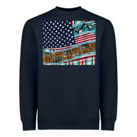 Navy American Flag Mouse Pad Heavyweight Sweatshirt - CowhideDigitalArt