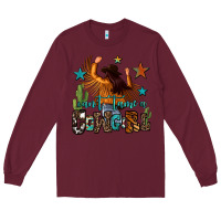 Burgundy can't tame a cowgirl Long Sleeve Tee - OliviaCreatesArt