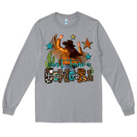 Heather Grey can't tame a cowgirl Long Sleeve Tee - OliviaCreatesArt