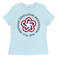 Baby Blue American Revolution Bicentennial 1776  1976 Ladies Tee - trangStudio
