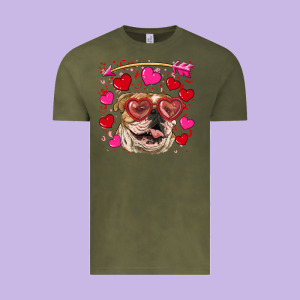 Valentine's Day  Brown English Bulldog Vintage Tee Designed By Ranaportraitstore
