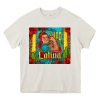 Cream hundred percent latina strong woman Heavy Core Tee - Jasminsmagicworld