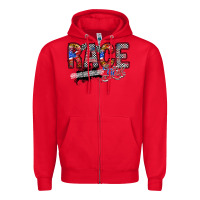 Red race girl Zipper Hoodie - RacoonDesign