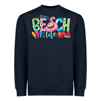 Navy Besch Life Heavyweight Sweatshirt - CowhideDigitalArt