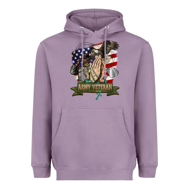Army Veteran  Pray Heavyweight Hoodie by BarkalooDesign | Teevron