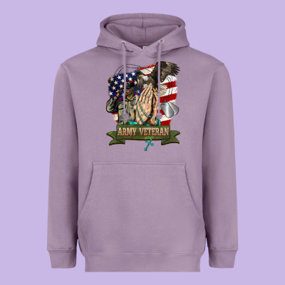Army Veteran  Pray Heavyweight Hoodie Designed By Barkaloodesign
