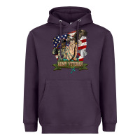 Plum army veteran  pray Heavyweight Hoodie - BarkalooDesign