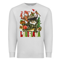 Dove Grey Christmas Louisiana Premium Sweatshirt - BarkalooDesign