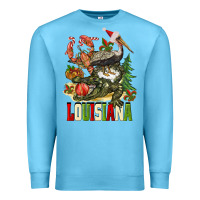 Ocean Blue Christmas Louisiana Premium Sweatshirt - BarkalooDesign
