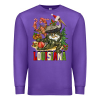 Purple Christmas Louisiana Premium Sweatshirt - BarkalooDesign