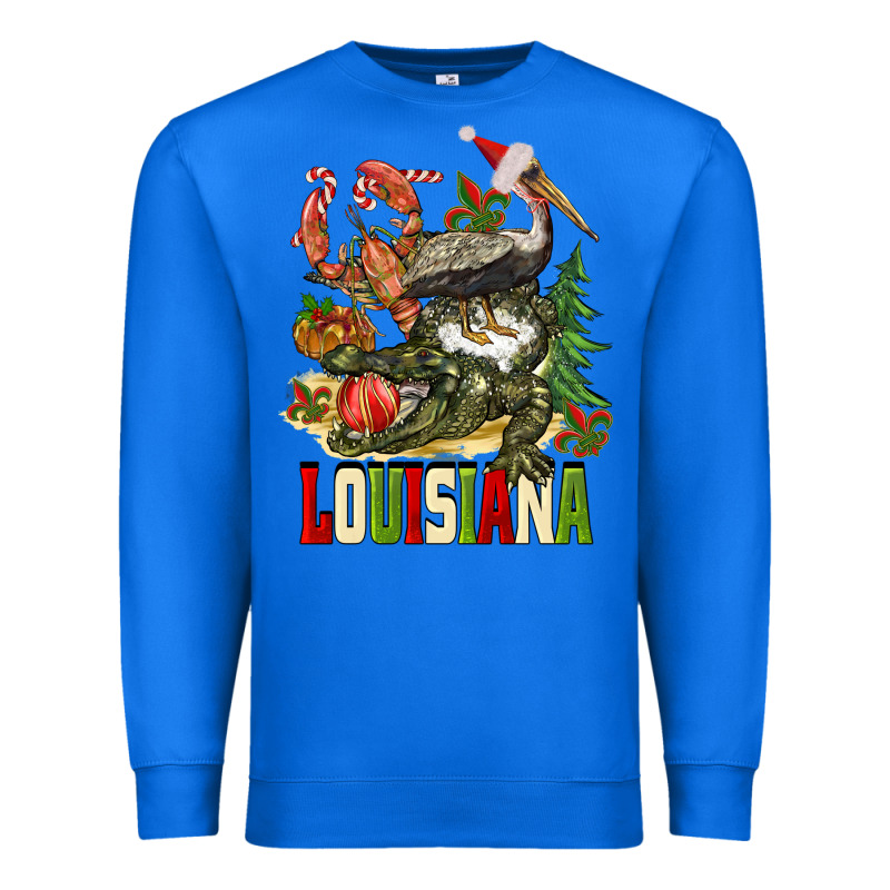 Christmas Louisiana Premium Sweatshirt by BarkalooDesign | Teevron