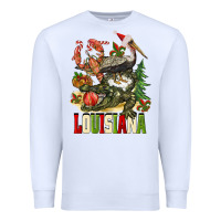 White Christmas Louisiana Premium Sweatshirt - BarkalooDesign