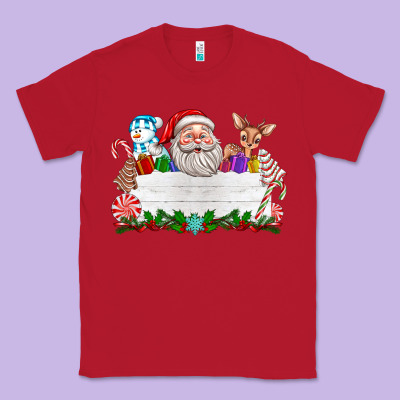 Custom Name Christmas Classic Tee Designed By Texasbilliewilder