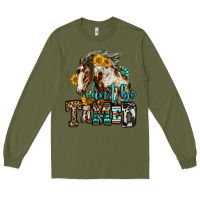 Army Green can't be tamed horse Long Sleeve Tee - OliviaCreatesArt