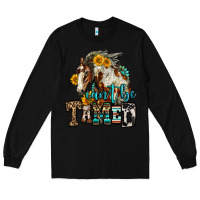 Black can't be tamed horse Long Sleeve Tee - OliviaCreatesArt