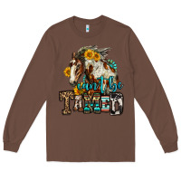 Chestnut can't be tamed horse Long Sleeve Tee - OliviaCreatesArt