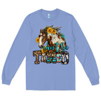 Colony Blue can't be tamed horse Long Sleeve Tee - OliviaCreatesArt