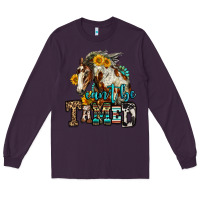 Plum can't be tamed horse Long Sleeve Tee - OliviaCreatesArt
