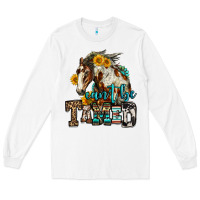 White can't be tamed horse Long Sleeve Tee - OliviaCreatesArt