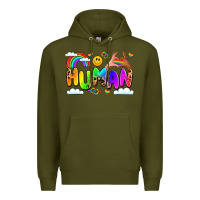 Army Green human pride Premium Hoodie - LillyAllenDesigns