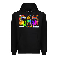 Black human pride Premium Hoodie - LillyAllenDesigns