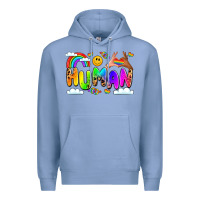 Colony Blue human pride Premium Hoodie - LillyAllenDesigns