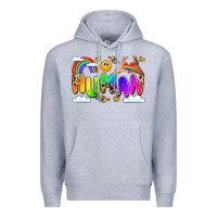 Heather Grey human pride Premium Hoodie - LillyAllenDesigns