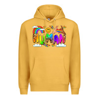 Mustard human pride Premium Hoodie - LillyAllenDesigns