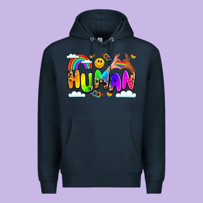 Human Pride Premium Hoodie Designed By Lillyallendesigns