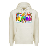 Oatmeal Heather human pride Premium Hoodie - LillyAllenDesigns