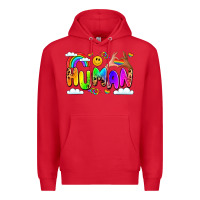 Red human pride Premium Hoodie - LillyAllenDesigns