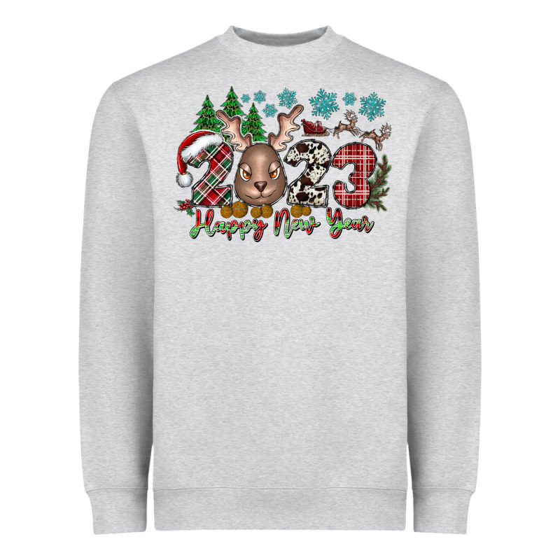 2023 Happy New Year Heavyweight Sweatshirt by CowhideDigitalArt | Teevron