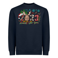 Navy 2023 Happy New Year Heavyweight Sweatshirt - CowhideDigitalArt